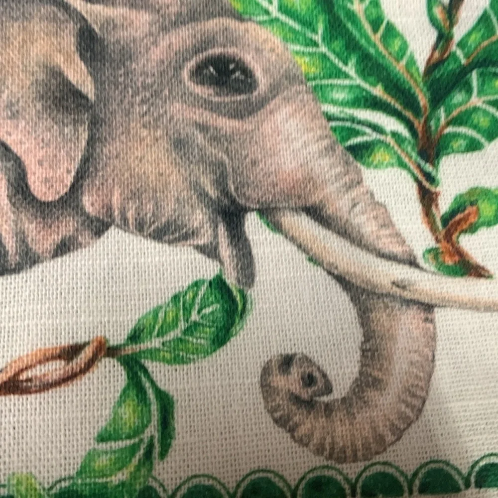 Anthropologie lou Rita elephant dish towel new without tags x1
